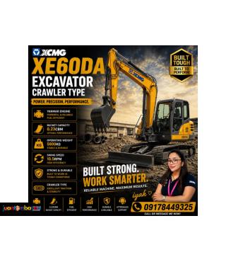 XCMG XE60DA EXCAVATOR CRAWLER TYPE YANMAR ENGINE 0.23CBM