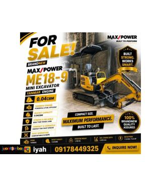 MAXPOWER ME18-9 MINI EXCAVATOR 0.045CBM YANMAR ENGINE