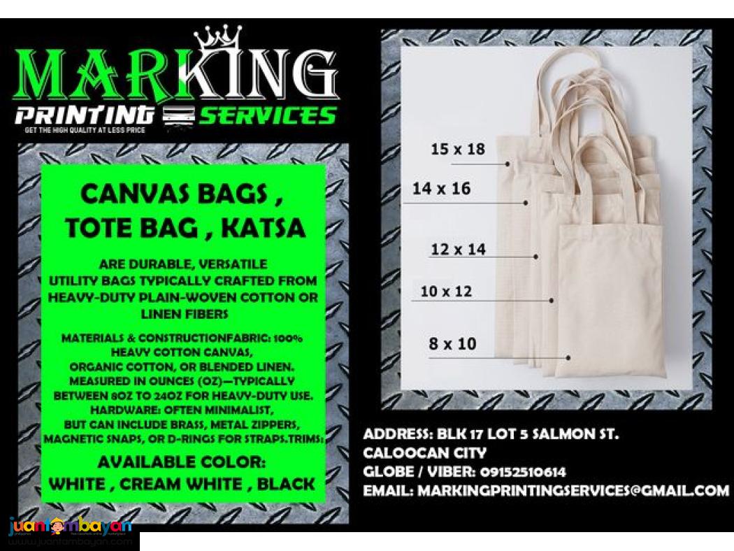 PERSONALIZED CANVAS , TOTE BAG , KATSA BAG