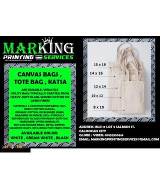 PERSONALIZED CANVAS , TOTE BAG , KATSA BAG