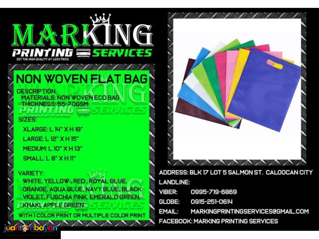 FLAT BAG D CUT NON WOVEN BAG
