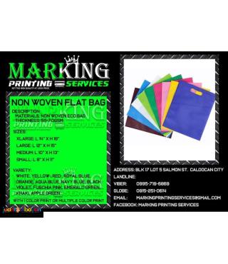 FLAT BAG D CUT NON WOVEN BAG