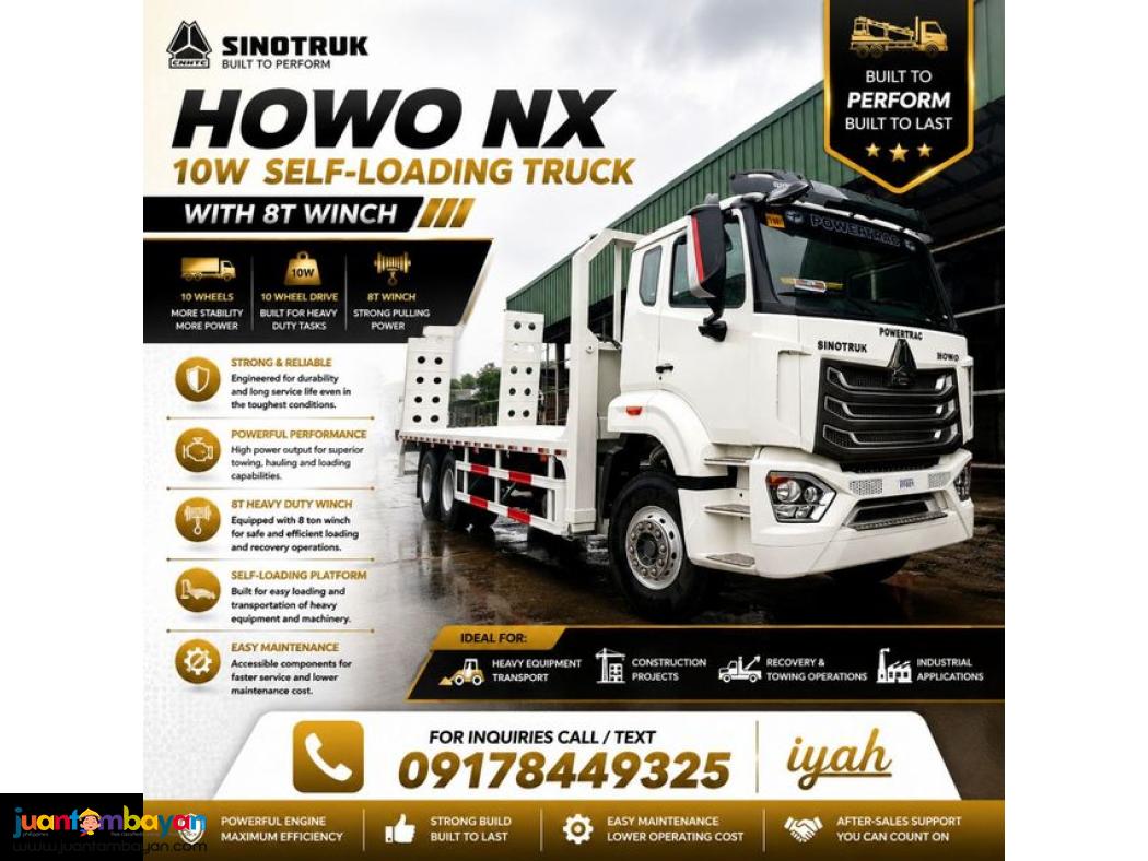 SINOTRUK HOWO NX 6X4 SELF LOADING TRUCK W/ WINCH