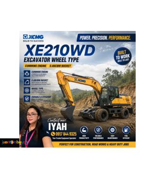 XCMG XE210WD EXCAVATOR WHEEL TYPE CUMMINS ENGINE 0.86CBM