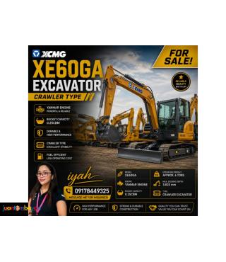 XCMG XE60GA EXCAVATOR CRAWLER TYPE YANMAR ENGINE 0.25CBM