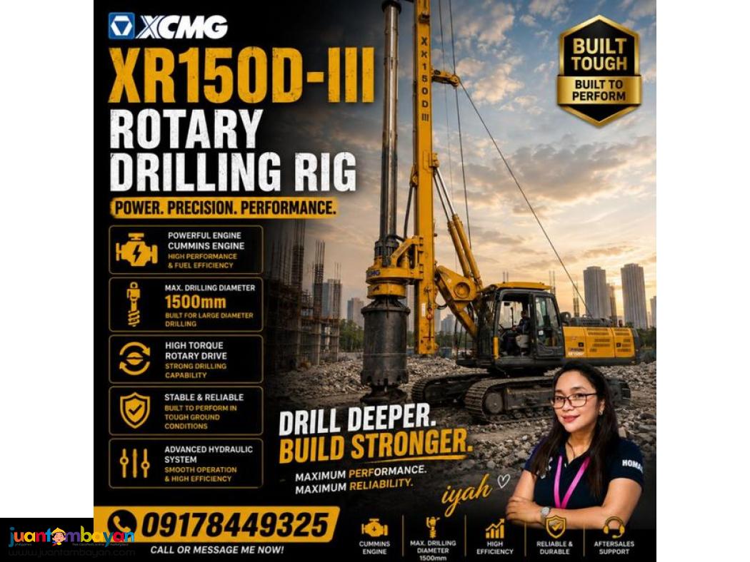 XCMG XR150D-III ROTARY DRILLING RIG 56M