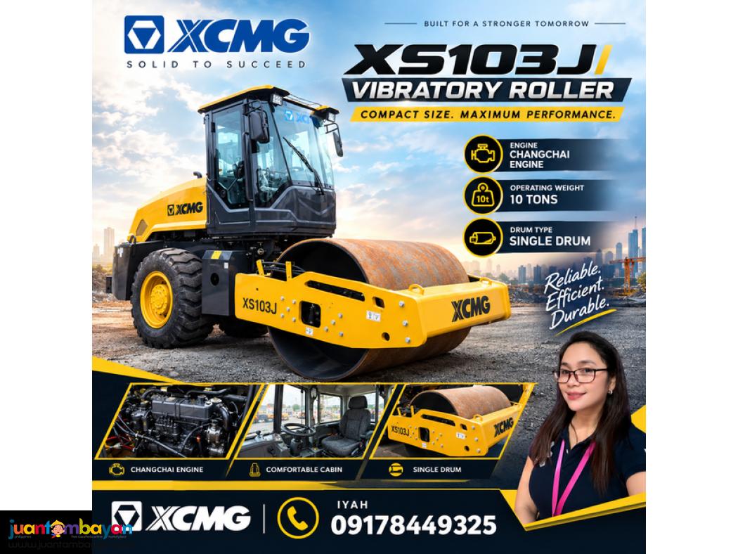 XCMG XS103J VIBRATORY ROLLER CHANGCHAI ENGINE 10T SINGLE DRUM