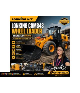 LONKING CDM843 WHEEL LOADER WEICHAI ENGINE 2.5CBM
