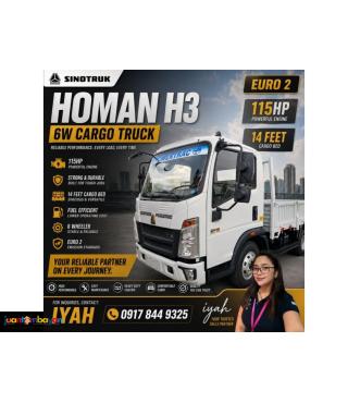 SINOTRUK HOMAN H3 4X2 CARGO TRUCK 14-FEET 