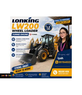 LONKING LW200 WHEEL LOADER YUNNEI ENGINE 1.2CBM