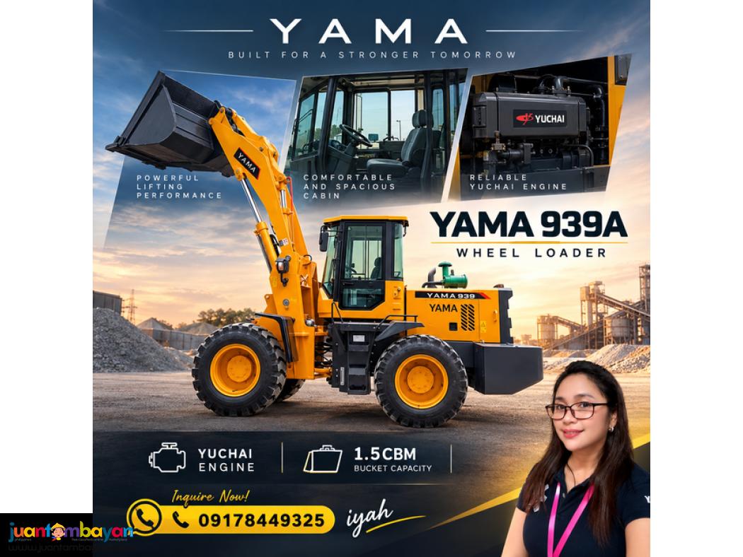YAMA 939A WHEEL LOADER YUCHAI ENGINE 1.5CBM