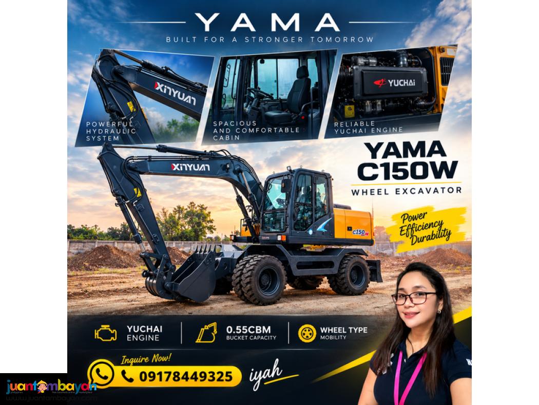 YAMA C150W EXCAVATOR WHEEL TYPE YUCHAI ENGINE 0.55CBM