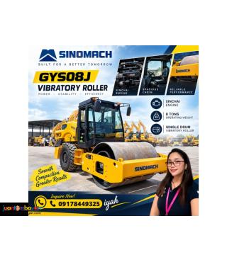 SINOMACH GYS08J VIBRATORY ROLLER XINCHAI ENGINE 8T SINGLE DRUM