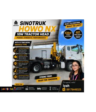 SINOTRUK HOWO NX 10W TRACTOR HEAD, WITH 10 TONS BOOM, knuckle TYPE