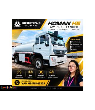 SINOTRUK HOMAN H5 6W FUEL TANKER 200HP 1OK LITERS EURO 4