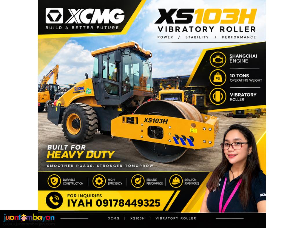 XCMG XS103H VIBRATORY ROLLER SHANGCHAI ENGINE 10T
