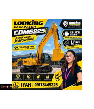 LONKING CDM6225i EXCAVATOR CRAWLER TYPE ISUZU ENGINE 1.1cbm