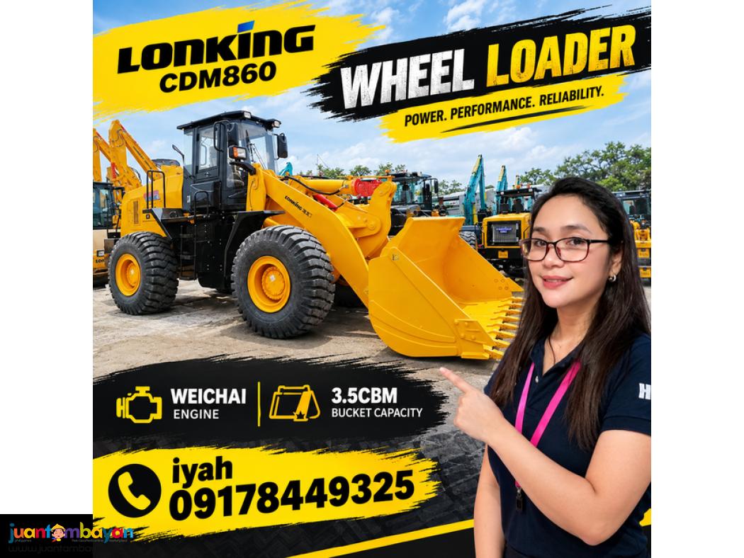 LONKING CDM860 WHEEL LOADER WEICHAI ENGINE 3.5CBM
