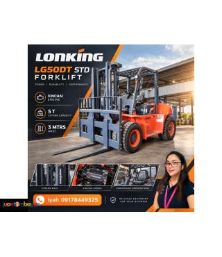 LONKING LG50DT STD FORKLIFT XINCHAI ENGINE 5T 3MTRS MAST