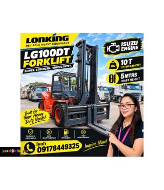 LONKING LG100DT FORKLIFT ISUZU ENGINE 10T 5 MTRS MAST
