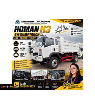 SINOTRUK HOMAN H3 4X4 DUMP TRUCK 10CBM 