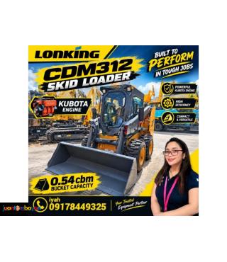LONKING CDM312 SKID LOADER 0.54CBM KUBOTA ENGINE 