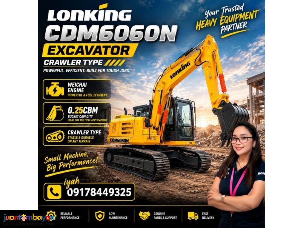LONKING CDM6060N EXCAVATOR 0.25CBM 