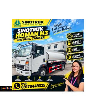 SINOTRUK HOMAN H3 6W FUEL TANKER 115HP 6K LITERS E2