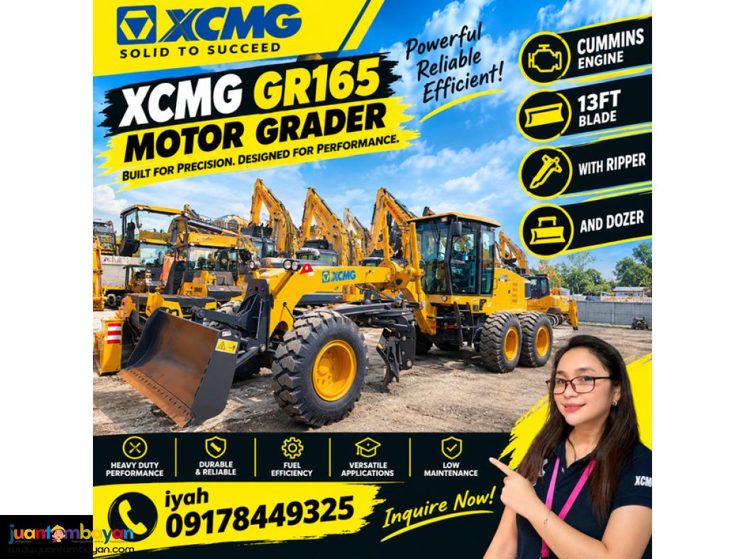 XCMG GR165 MOTOR GRADER, 13FT BLADE, WITH RIPPER AND DOZER