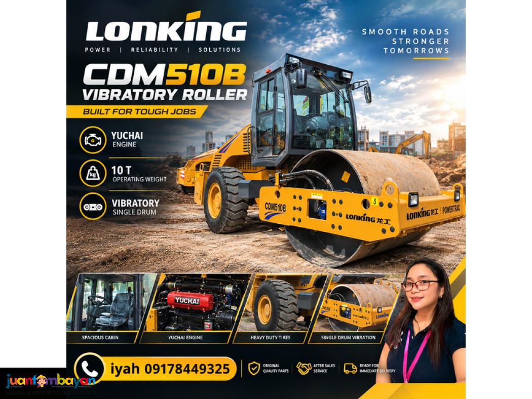 LONKING CDM510B VIBRATORY ROLLER (YUCHAI) 10T