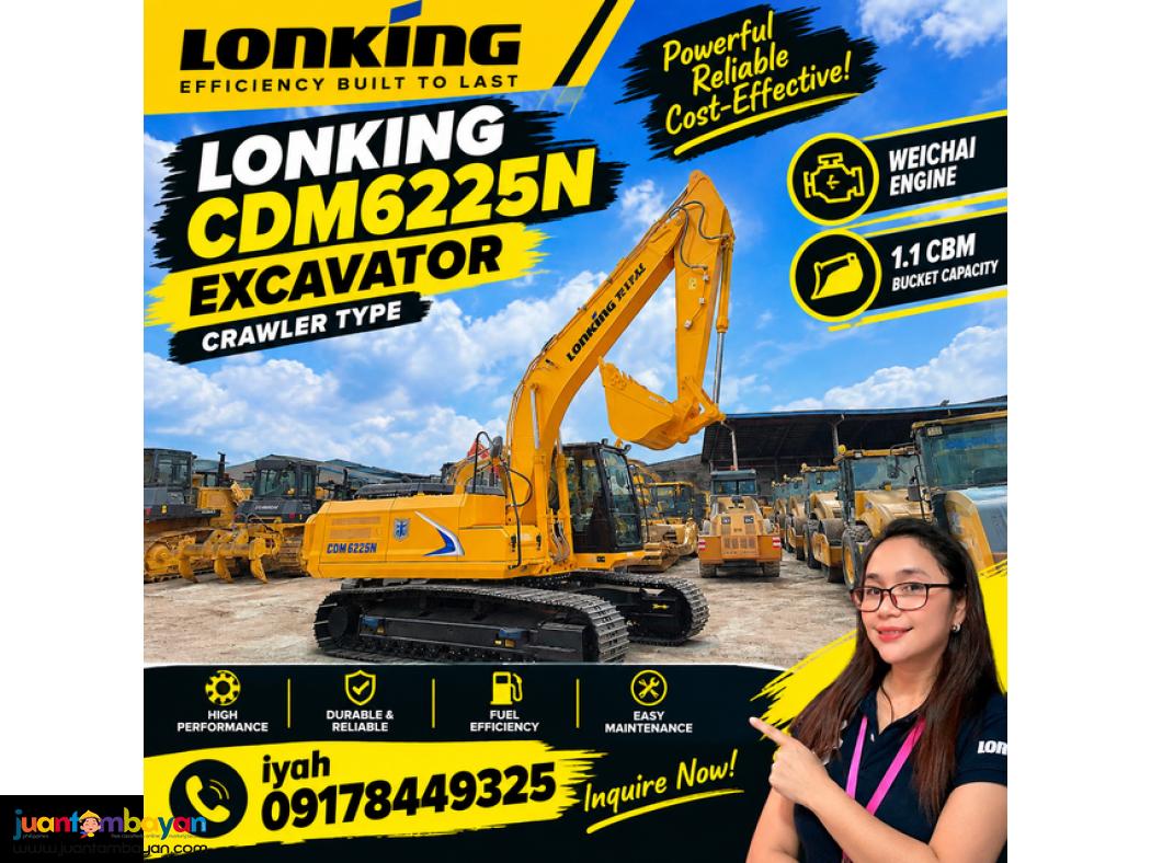 LONKING CDM6225N EXCAVATOR CRAWLER TYPE (WEICHAI) 1.1CBM