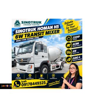 SINOTRUK HOMAN H5 6W TRANSIT MIXER 220HP 6CBM EURO 4
