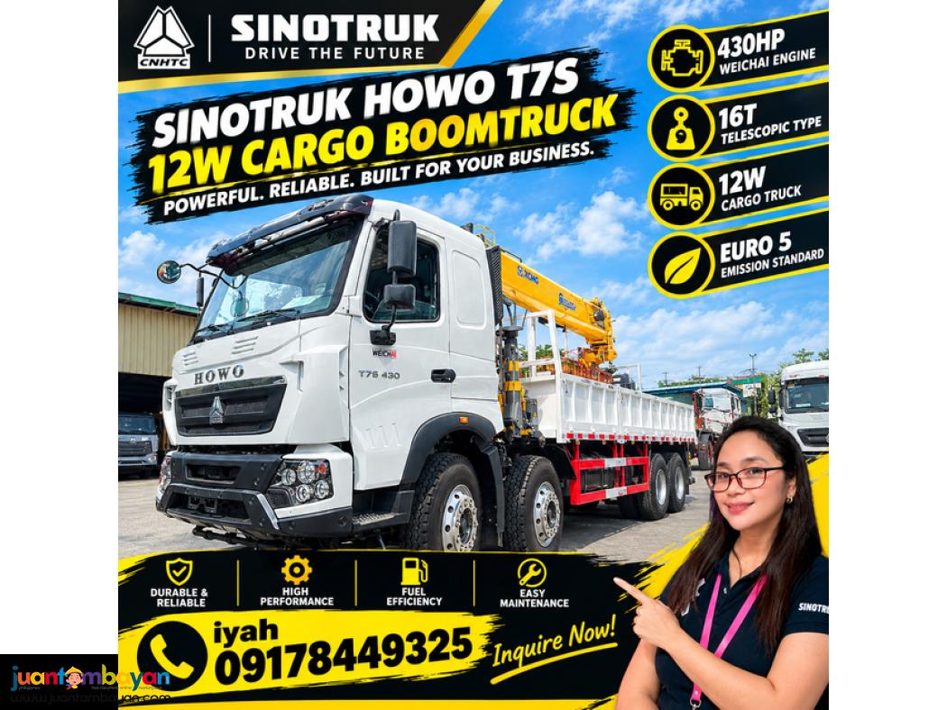 SINOTRUK HOWO T7S 12W CARGO BOOMTRUCK-16T TELESCOPIC TYPE EURO 5