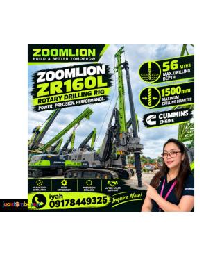 ZOOMLION ZR160L ROTARY DRILLING RIG 56mtrs Max. drilling depth