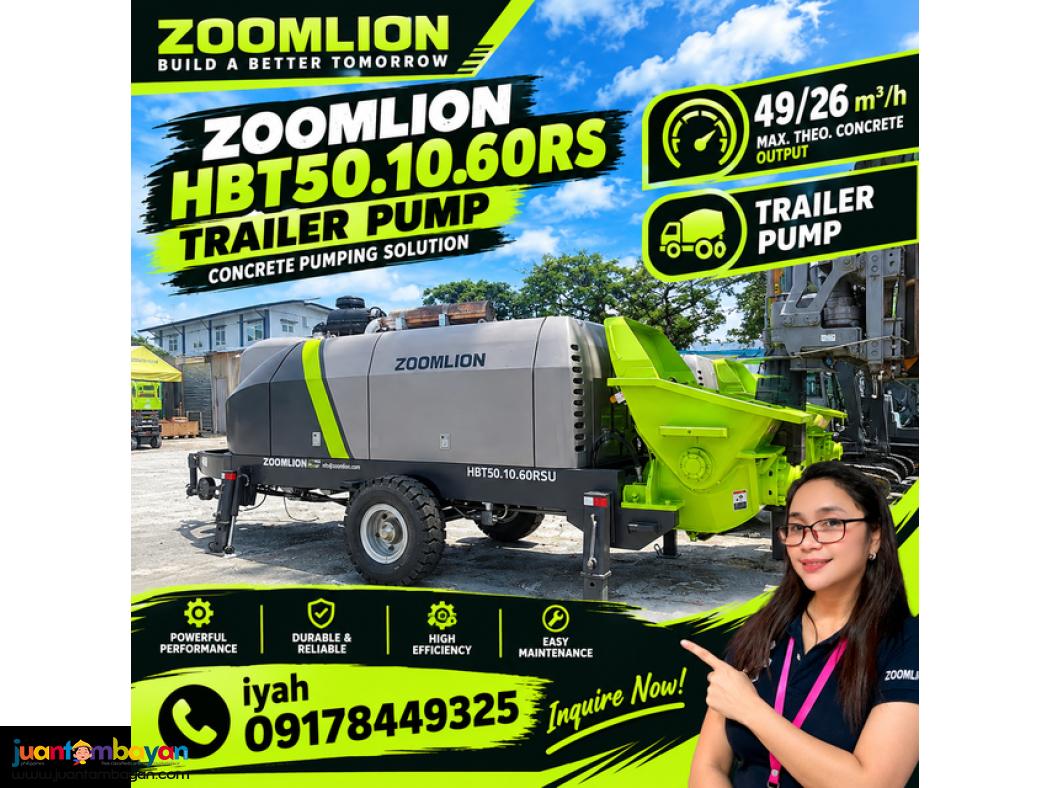 ZOOMLION HBT50.10.60RS Trailer Pump Crete 49/26 m³/h