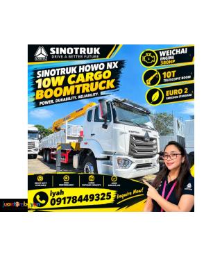 SINOTRUK HOWO NX 10W CARGO BOOMTRUCK- 380HP 10T TELESCOPIC BOOM