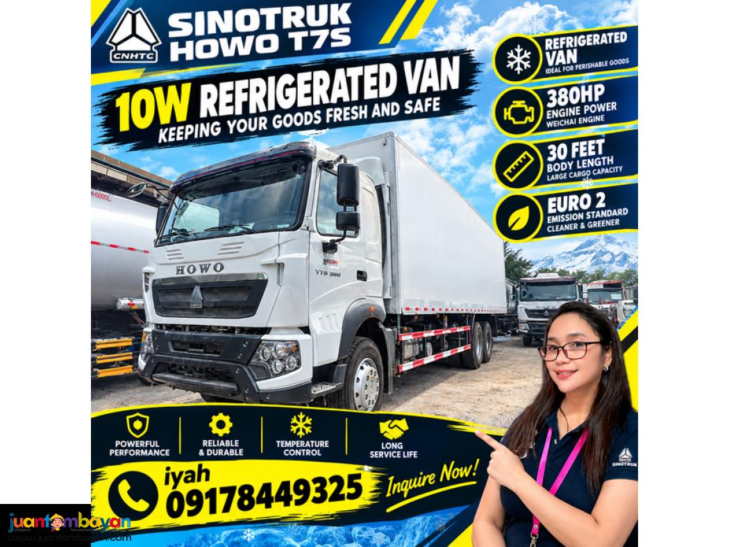 SINOTRUK HOWO T7S 10W REFRIGERATED VAN 380HP 30 FEET EURO 2