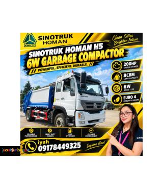 SINOTRUK HOMAN H5 6W GARBAGE COMPACTOR 200HP 8CBM EURO 4