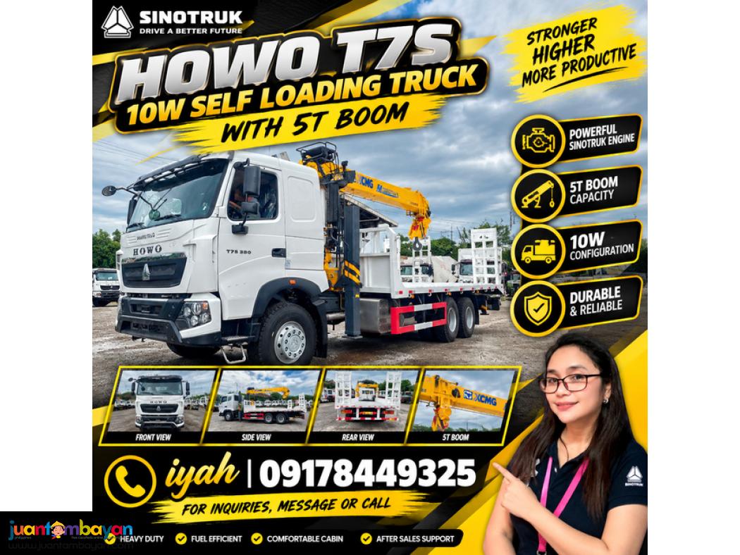 SINOTRUK HOWO T7S 10W SELF LOADING TRUCK WITH 5T BOOM