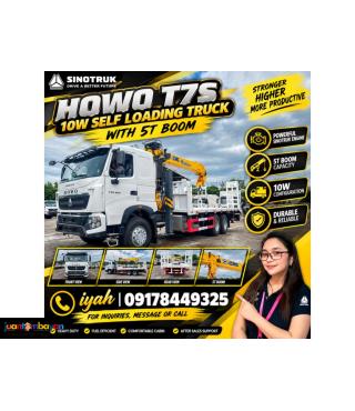 SINOTRUK HOWO T7S 10W SELF LOADING TRUCK WITH 5T BOOM