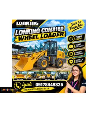 LONKING CDM816D WHEEL LOADER YUTUO ENGINE 1CBM
