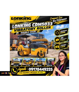 LONKING CDM5033 VIBRATORY ROLLER (QUANCHAI) 3T DOUBLE DRUM