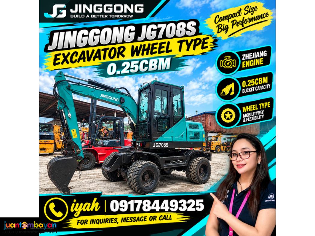 JINGGONG JG708S EXCAVATOR WHEEL TYPE ZHEJIANG ENGINE 0.25CBM
