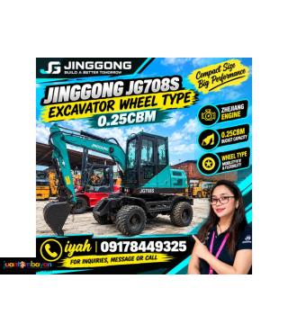 JINGGONG JG708S EXCAVATOR WHEEL TYPE ZHEJIANG ENGINE 0.25CBM
