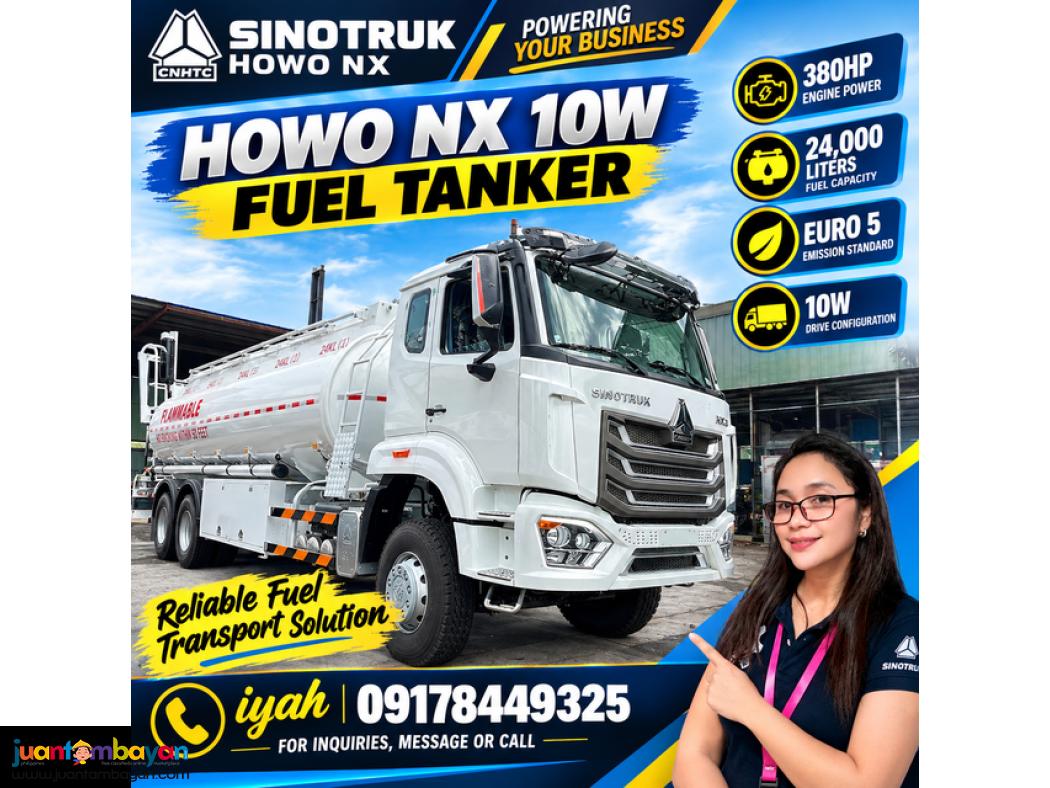 SINOTRUK HOWO NX 10W FUEL TANKER 380HP 24K LITERS EURO 5