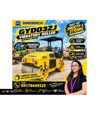SINOMACH GYD032J VIBRATORY ROLLER QUANCHAI ENGINE 3T DOUBLE DRUM