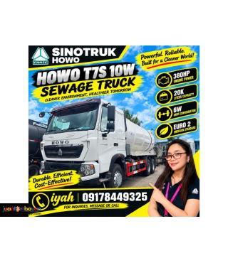 SINOTRUK HOWO T7S 10W SEWAGE TRUCK 380HP 20K LITERS EURO 5
