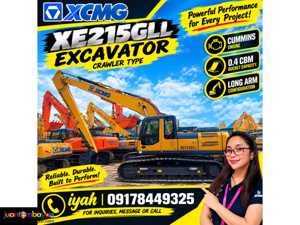 XCMG XE215GLL EXCAVATOR CRAWLER TYPE ISUZU- ENGINE 0.4CBM LONG 