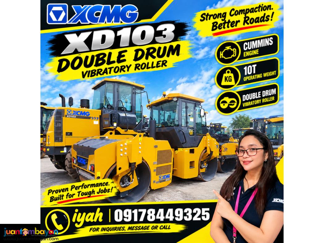 XCMG XD103 DOUBLE DRUM VIBRATORY ROLLER- CUMMINS 10T