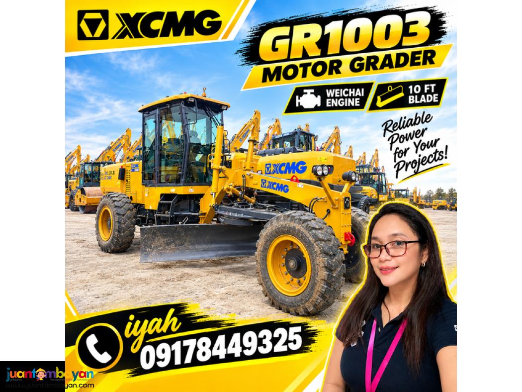 XCMG GR1003 MOTOR GRADER WEICHAI- 10 FT BLADE, WITHOUT RIPPER